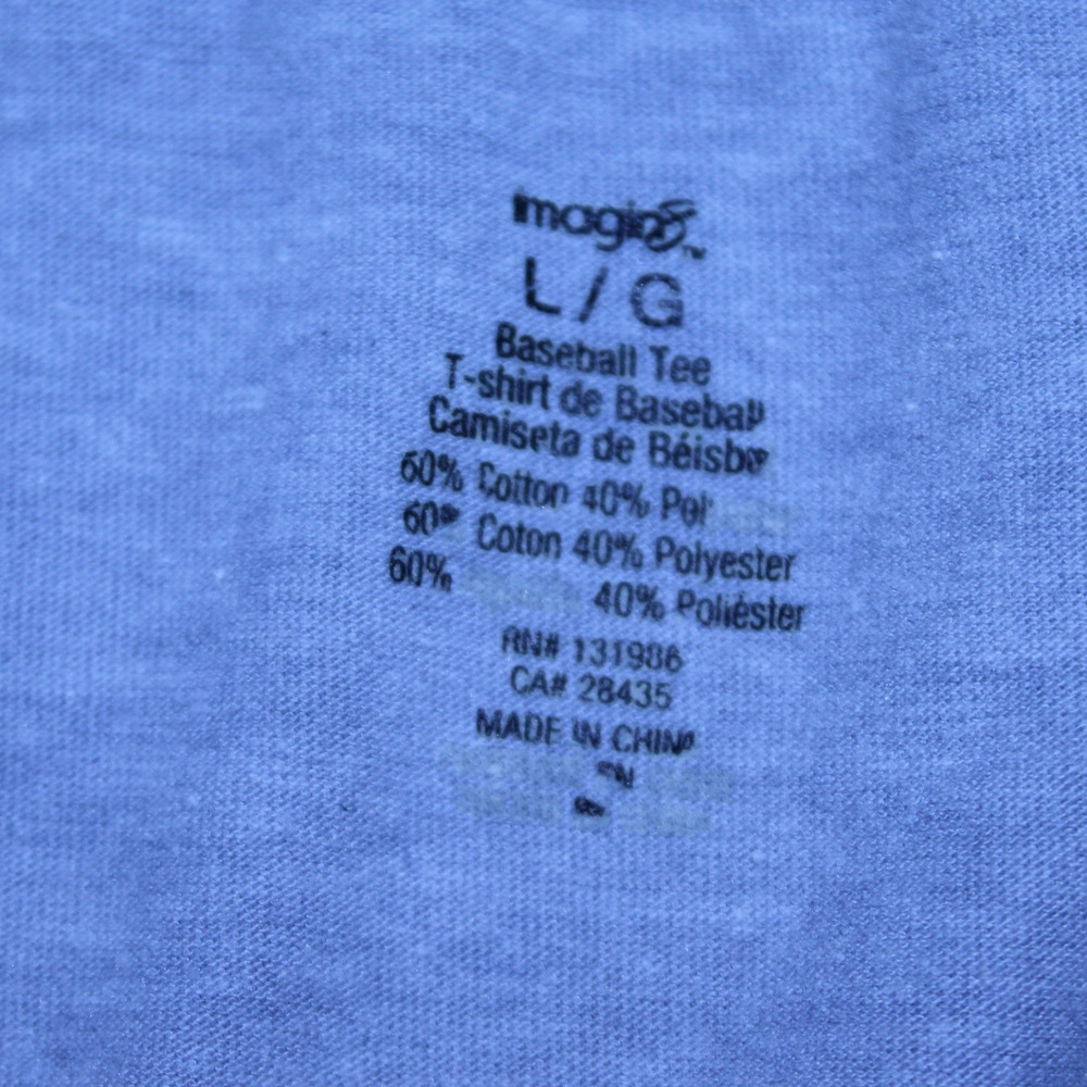 Imagin8 Womens White Grey Baseball Tee Large - Picture 2 of 9